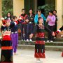 Schoolgirls performing a dance